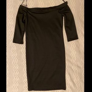 Ambiance partial off the shoulder dress